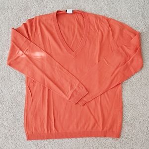 Orange V-Neck Sweater